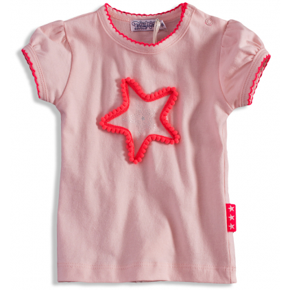 Dievčenské tričko so srdiečkom Dirkje PINKY STAR bledoružové