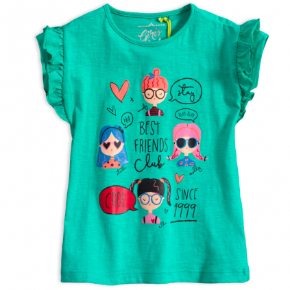 Dievčenské tričko  LEMON BERET COOL FRIENDS zelené