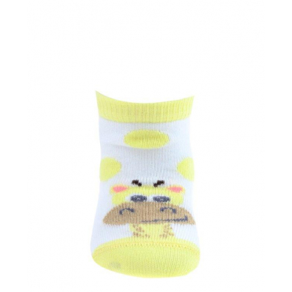 Dievčenské dojčenské ponožky WOLA ŽIRAFKA biele