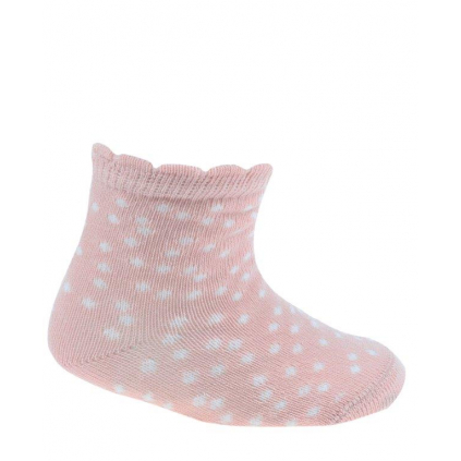 Dievčenské dojčenské ponožky WOLA BODKY ružové