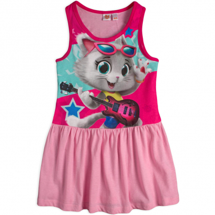 Dievčenské letné šaty 44 CATS svetlo ružové