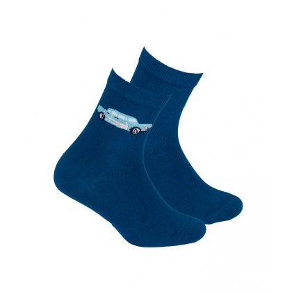 Chlapčenské vzorované ponožky GATTA VINTAGE modré
