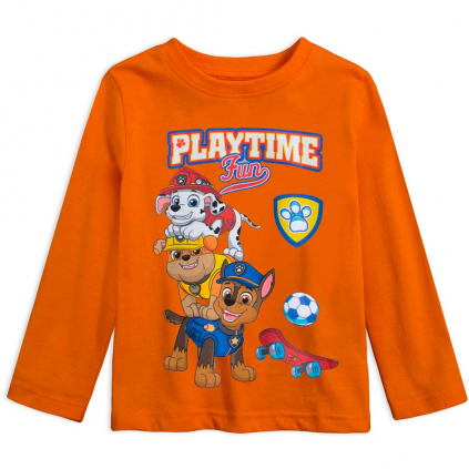 Chlapčenské tričko PAW PATROL PLAYTIME oranžové