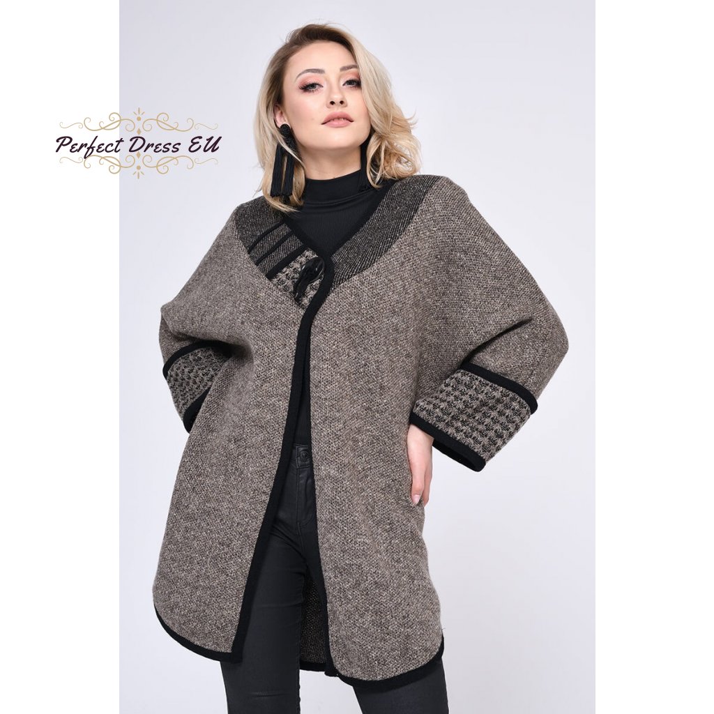 Elegantní svetr v podobě kabátu se zapínáním na knoflík