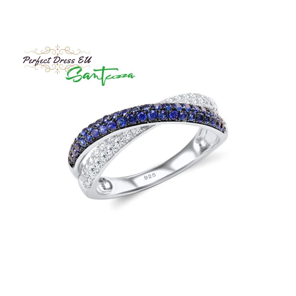 Stříbrný prsten s propletením zdobený barevnými zirkony FanTurra