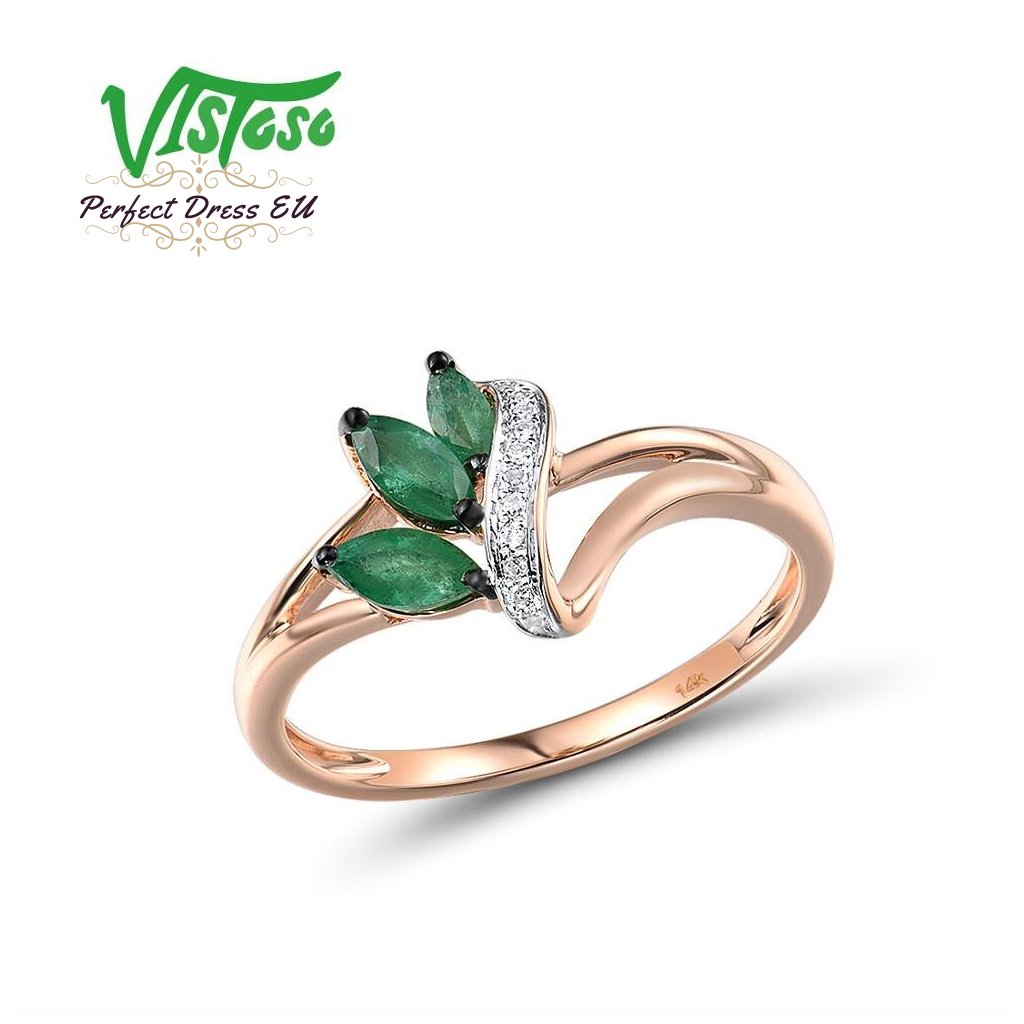 Zlatý prsten zelená kytice Listese