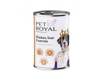 Konzerva  Pet Royal kura, pečienka a mrkva 400 g