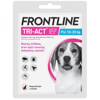 Frontline TRI-ACT spot-on dog M a.u.v. sol 1 x 2ml, 10-20kg