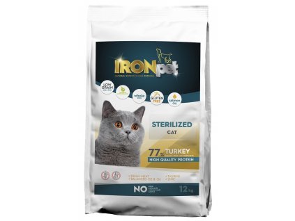 IRONpet Cat Sterilized Turkey (Krůta) 12 kg