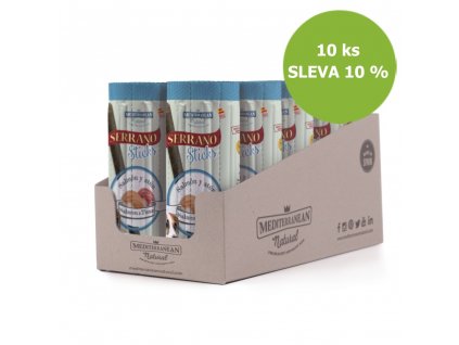 Serrano Dog Sticks Salmon & Tuna, tyčinka 16 x 12 g (10 ks) SLEVA 10 %