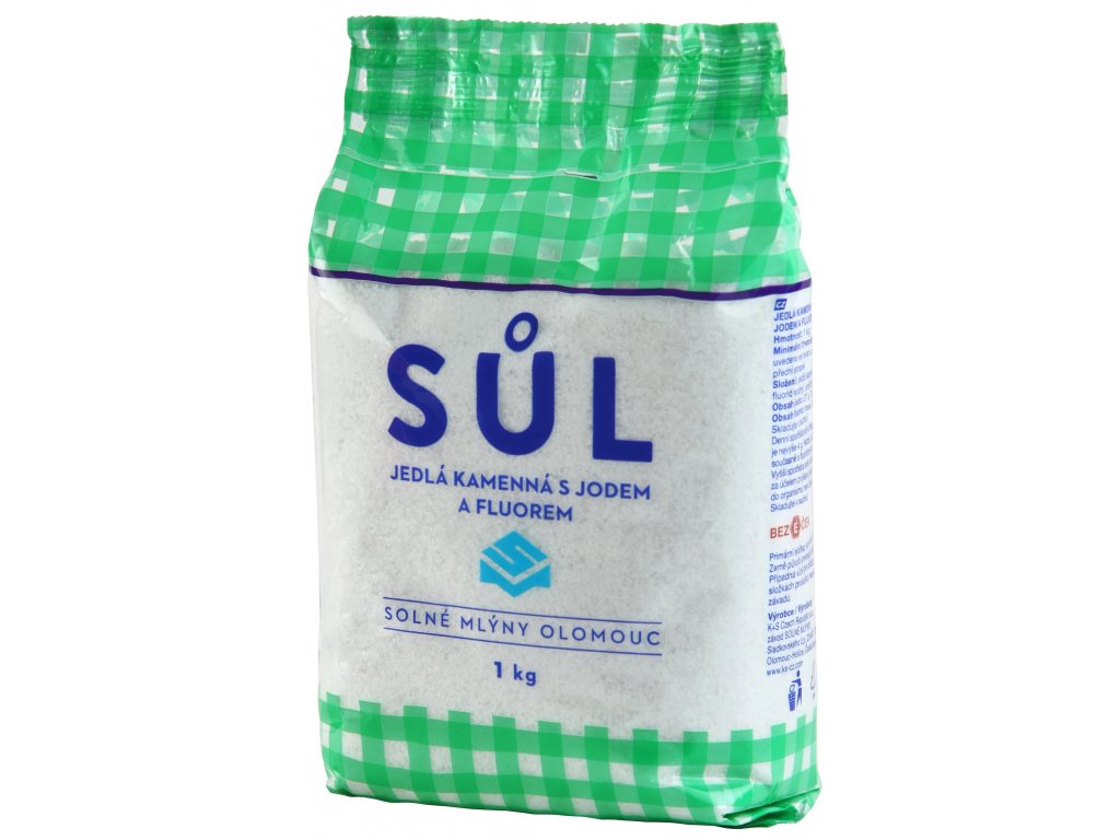 Sůl jedlá (jod,fluor) 1kg/12x