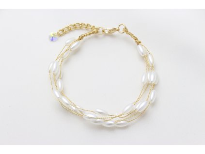 Perlový drôtikový náhrdelník Zoe