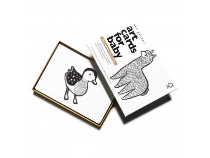Wee Gallery Art Cards Baby Animal - kontrastné kartičky