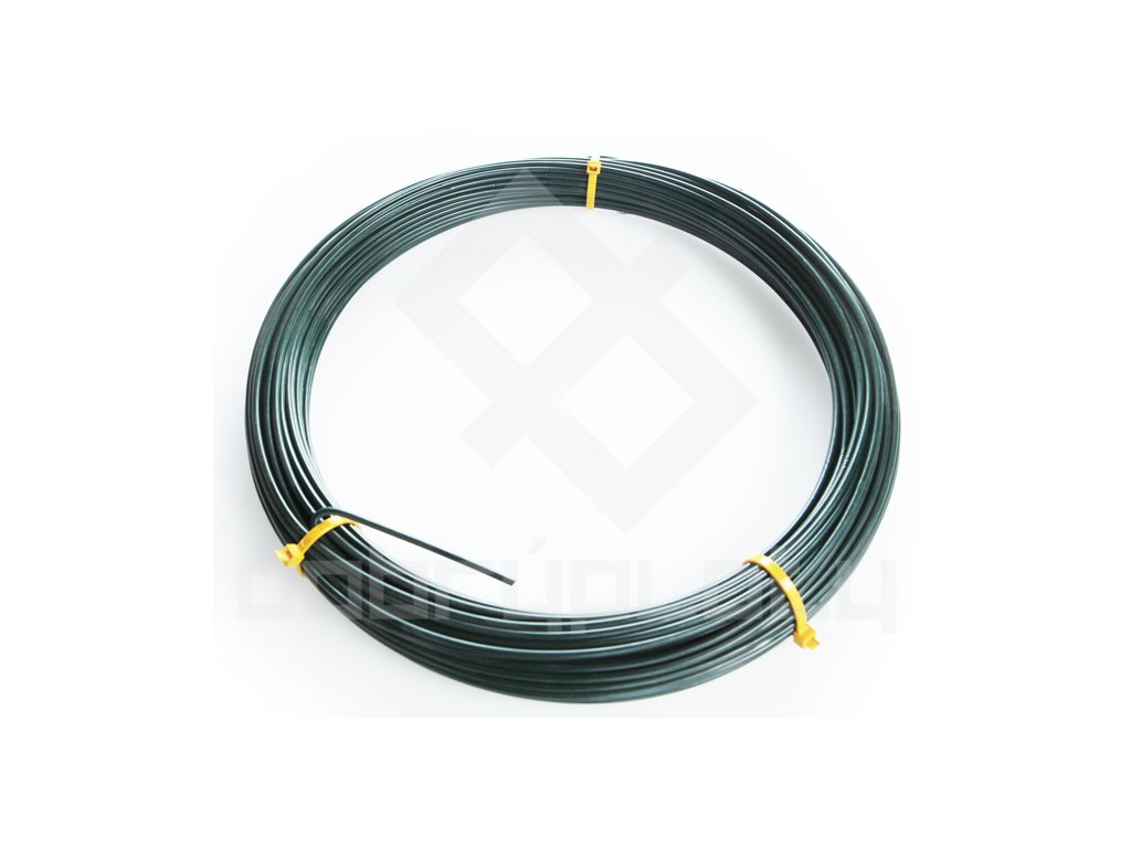 Napínací drát PVC, síla drátu 3,2 mm, délka 52m - zelený