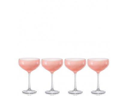 Crystalex Pralines Pink sklenice na koktejly 180 ml, 4 ks