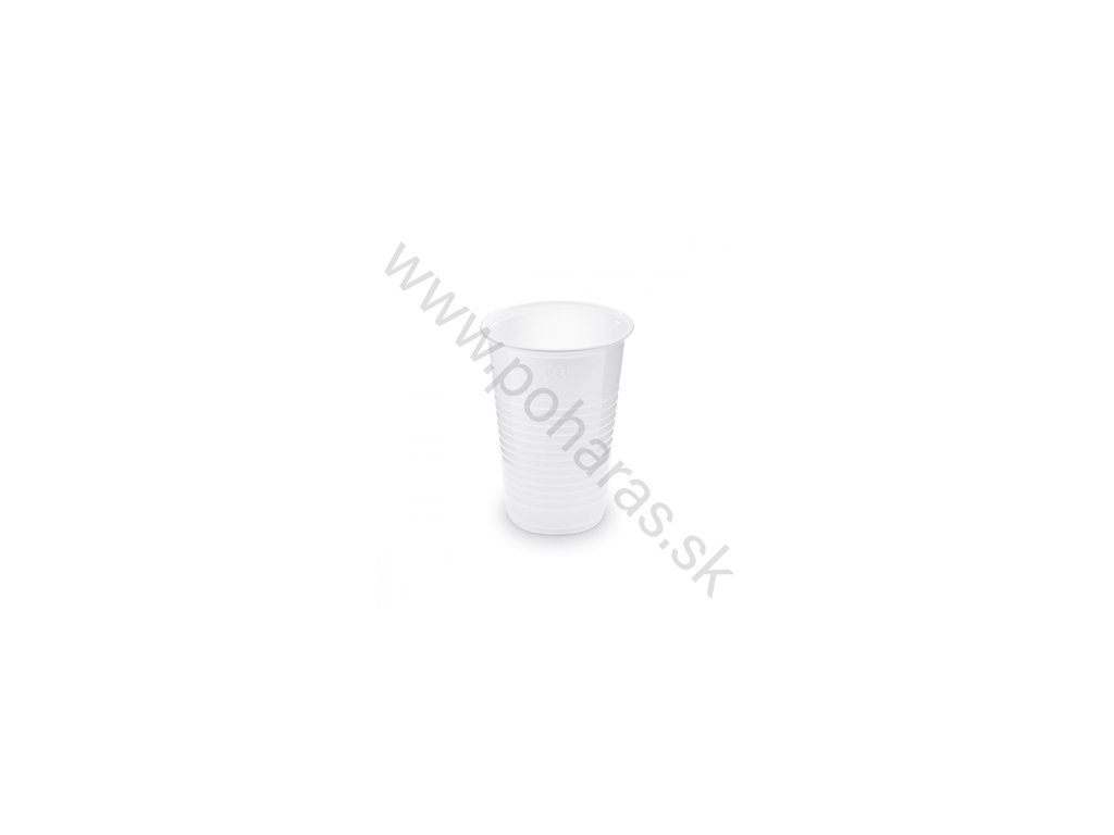 Plastový pohár (PP) biely 160ml [100ks]