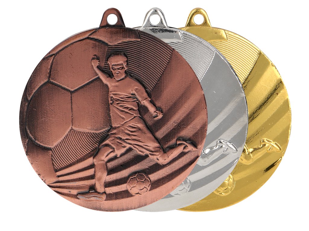 Zlatá, strieborná a bronzová medaila Futbal 