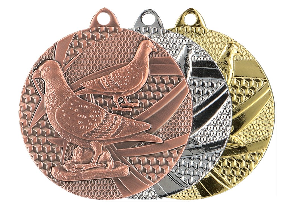 Zlatá, strieborná a bronzová medaila Holuby 