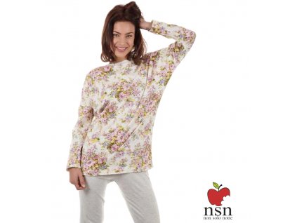 NSN 15039 dámské pyžamo (Barva smetanová, Velikost oblečení S)