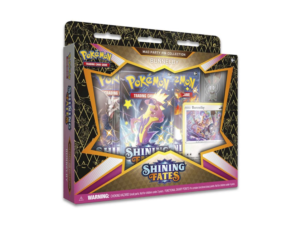 Pokémon TCG Shining Fates Mad Party Pin Collection Bunnelby