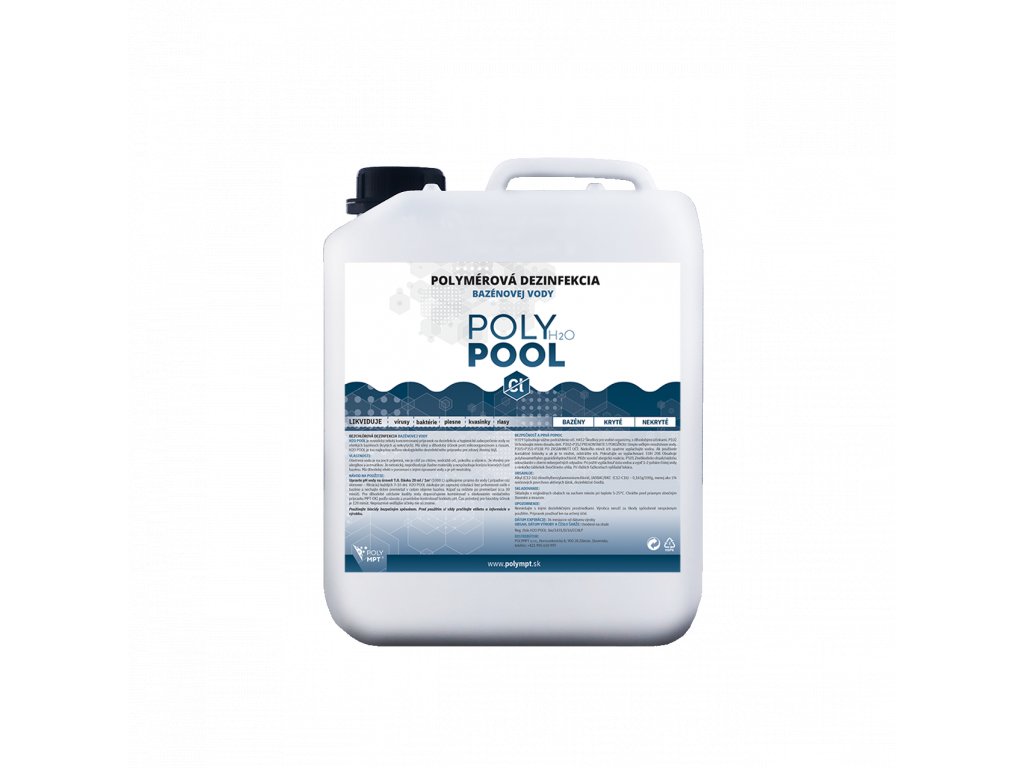 Bezchlórová dezinfekcia bazénovej vody POLY H2O POOL 5L - POLYMPT.SK