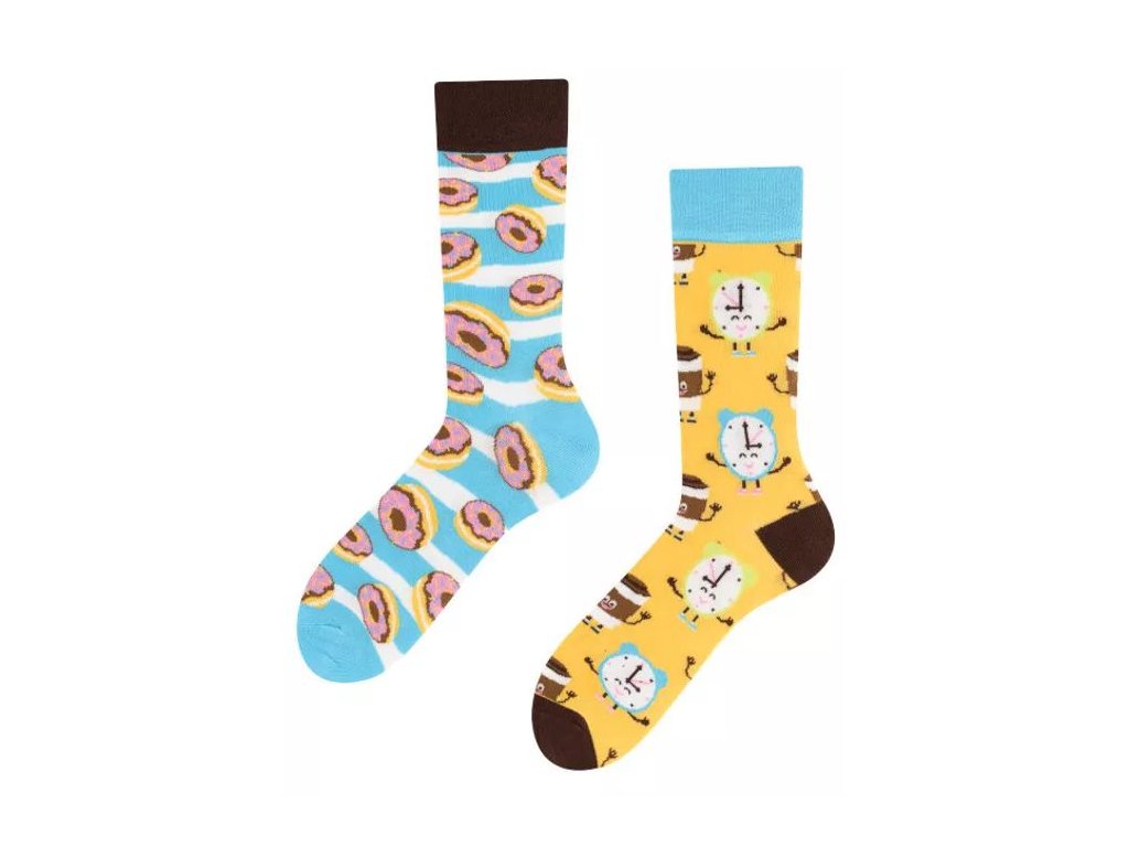 Veselé ponožky Šišky a káva od TODO SOCKS (Veľkosť VZOR)