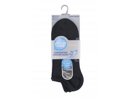 Členkové ponožky PERMA COOL s chladivým efektom ČIERNE (Veľkosť VZOR)