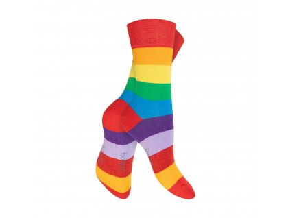 Dámske 3 páry tenkých bavlnených ponožiek Farebné prúžky