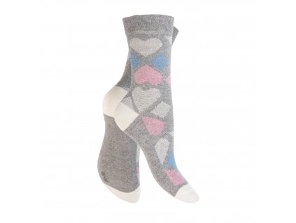 Dámskych 5 párov bavlnených ponožiek Srdiečka a prúžky