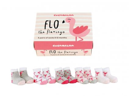 50856 detske vesele ponozky cucamelon flo the flamingo vel 0 12 mesiacov