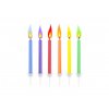 Dortové svíčky s barevným plamenem (6ks)