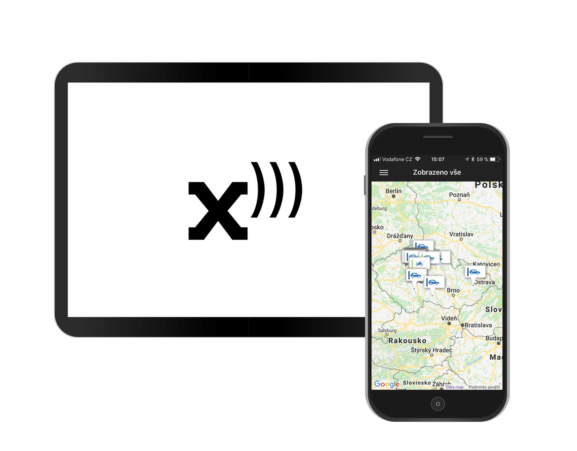 Mobilní aplikace Positrex - kniha jízd