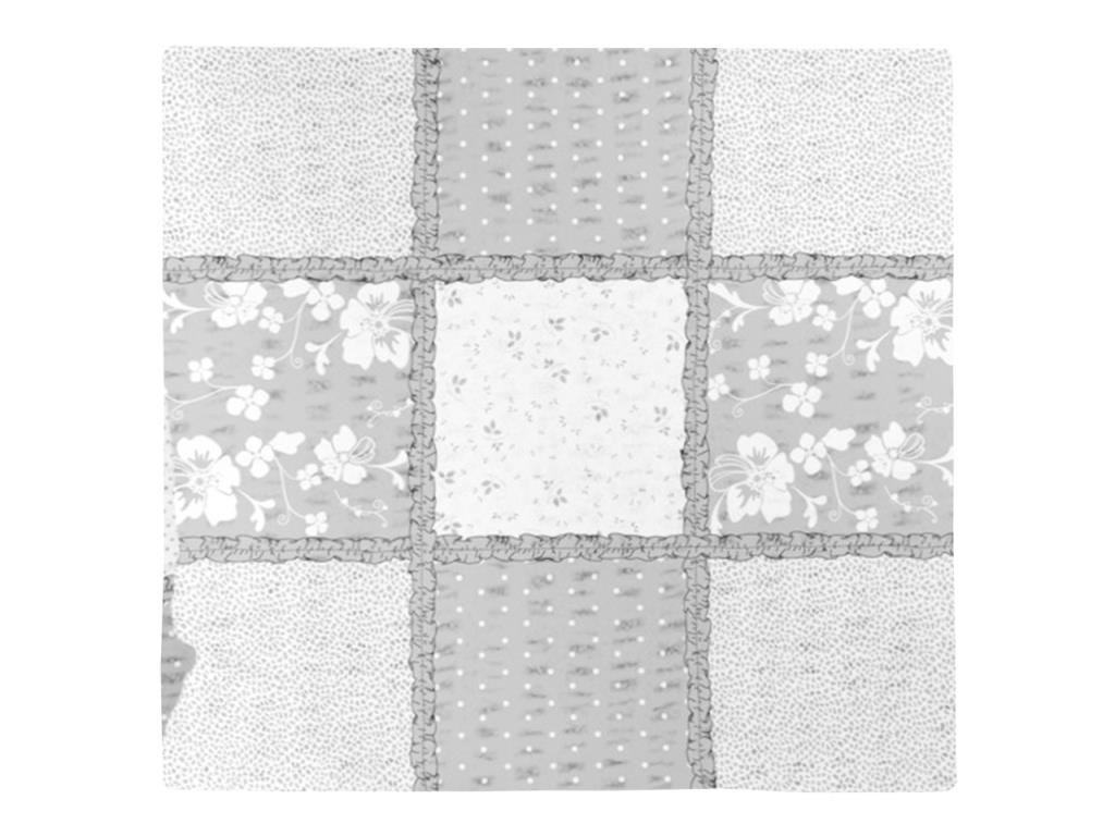 Povláček bavlněný - patchwork sv. šedý