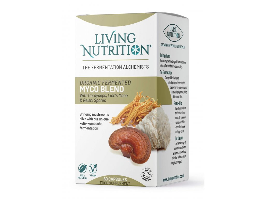 Living Nutrition | Fermentovaná směs vitálních hub - 60 kapslí