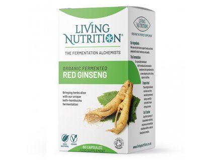Living Nutrition| Fermentovaný bio červený ženšen - 60 kapslí