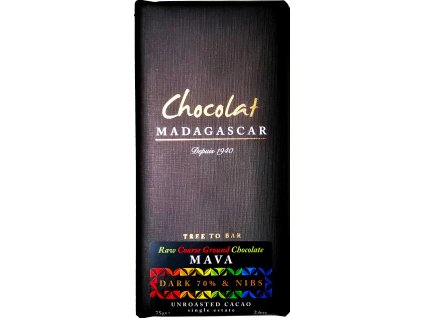 Chocolat Madagascar | 70% raw čokoláda s kakaovými boby - 75 g