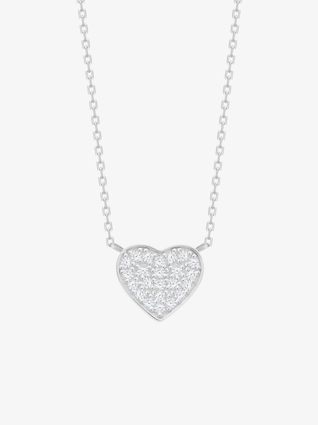Stříbrný náhrdelník La Concha, srdce s kubickou zirkonií Preciosa