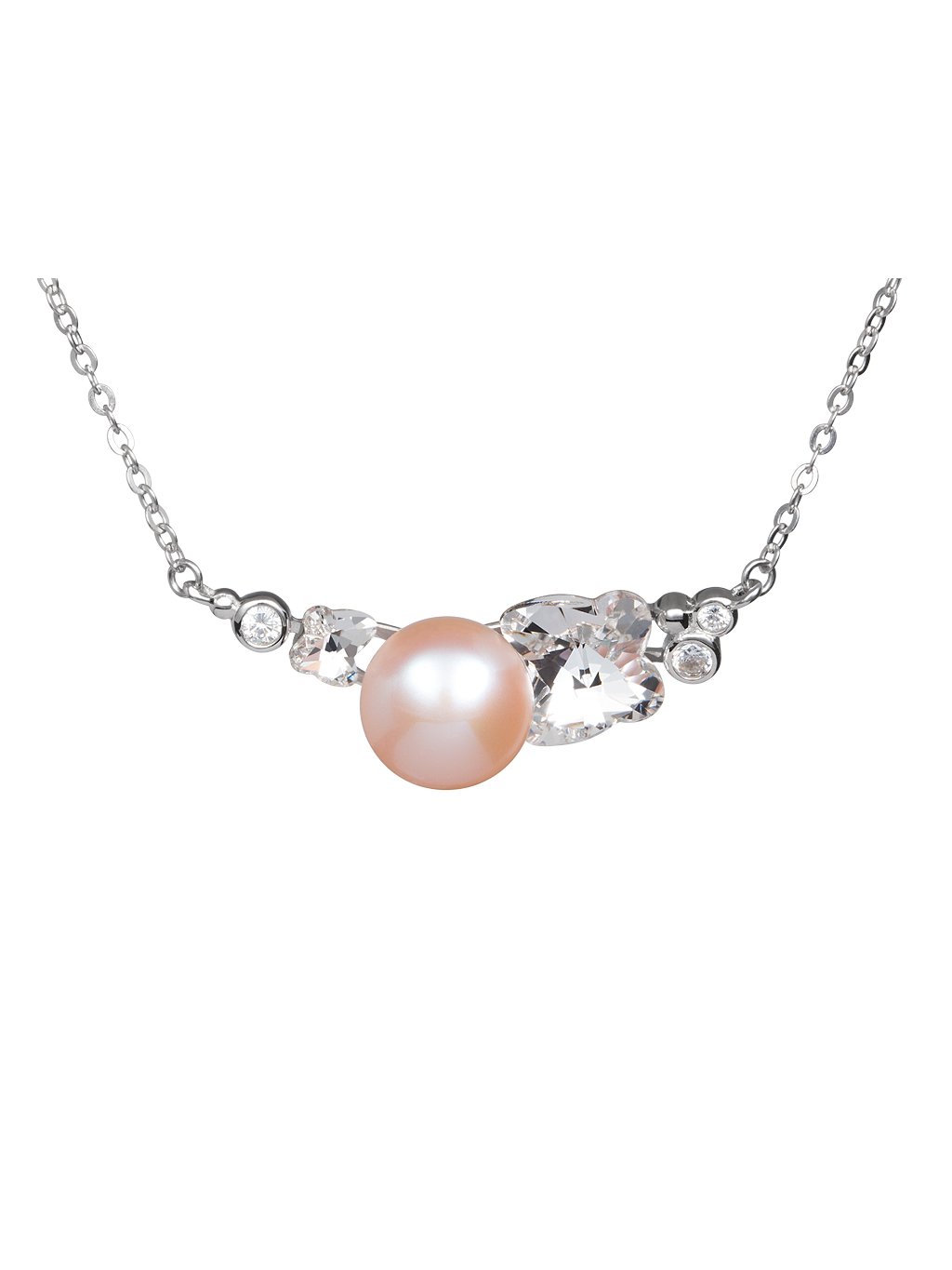 Stříbrný náhrdelník Gentle Passion s říční perlou Preciosa