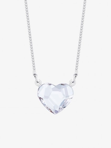 Bižuterní náhrdelník Amore, srdce s českým křišťálem Preciosa