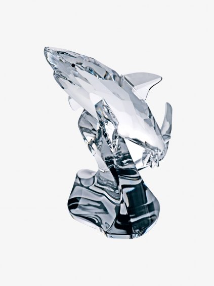 Skleněná figurka Žralok z českého křišťálu Preciosa