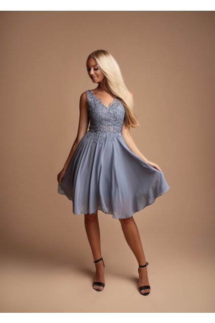 Koktejlové šaty ELSA modré