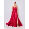 Saténové plesové šaty Teresa červené