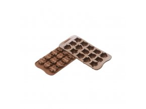 forma na cokoladu silikonova easychoc 15x sovicky