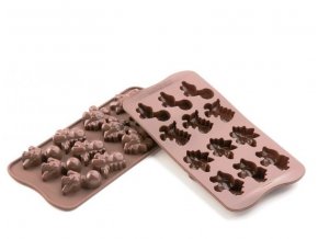 forma na cokoladu silikonova easychoc 12x dino