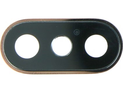 Čočka zadního fotoaparátu a rámeček pro iPhone XS Max/XS zlatý Ori