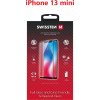 Sklo swissten full glue, color frame, case friendly pro apple iphone 13 mini černé