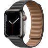 Leather Magnetic Loop Watch Band for Apple Watch Series 38MM/40MM/41MM Black