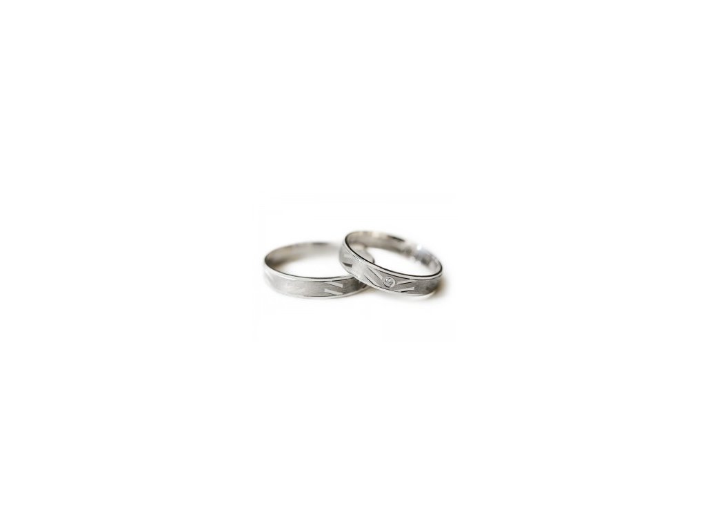 779 - stříbrné snubní prsteny (Typ prstenu Pánský, Velikost (pánský) 76)