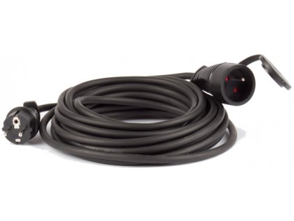 Prodlužovací kabel 25m 230V - černá guma