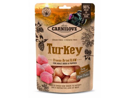 Carnilove raw freeze dried snacks turkey 60 g profipes cz